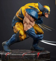 Statue artistique Wolverine peinte à la main sur mesure, Marvel X-Men Berserker Rage, figurine en résine pour collectionneurs, 48 cm, Polystone haute précision