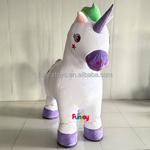 Disfraz de Mascota de unicornio arcoíris inflable para adultos estilo Little Pony para Carnaval, Cosplay y Navidad - Product Image 2