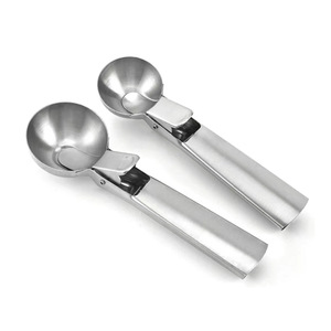 Cuillères à glace et à fruits en acier inoxydable, pratiques et durables, double usage, pour la maison, vente en gros - Product Image 5