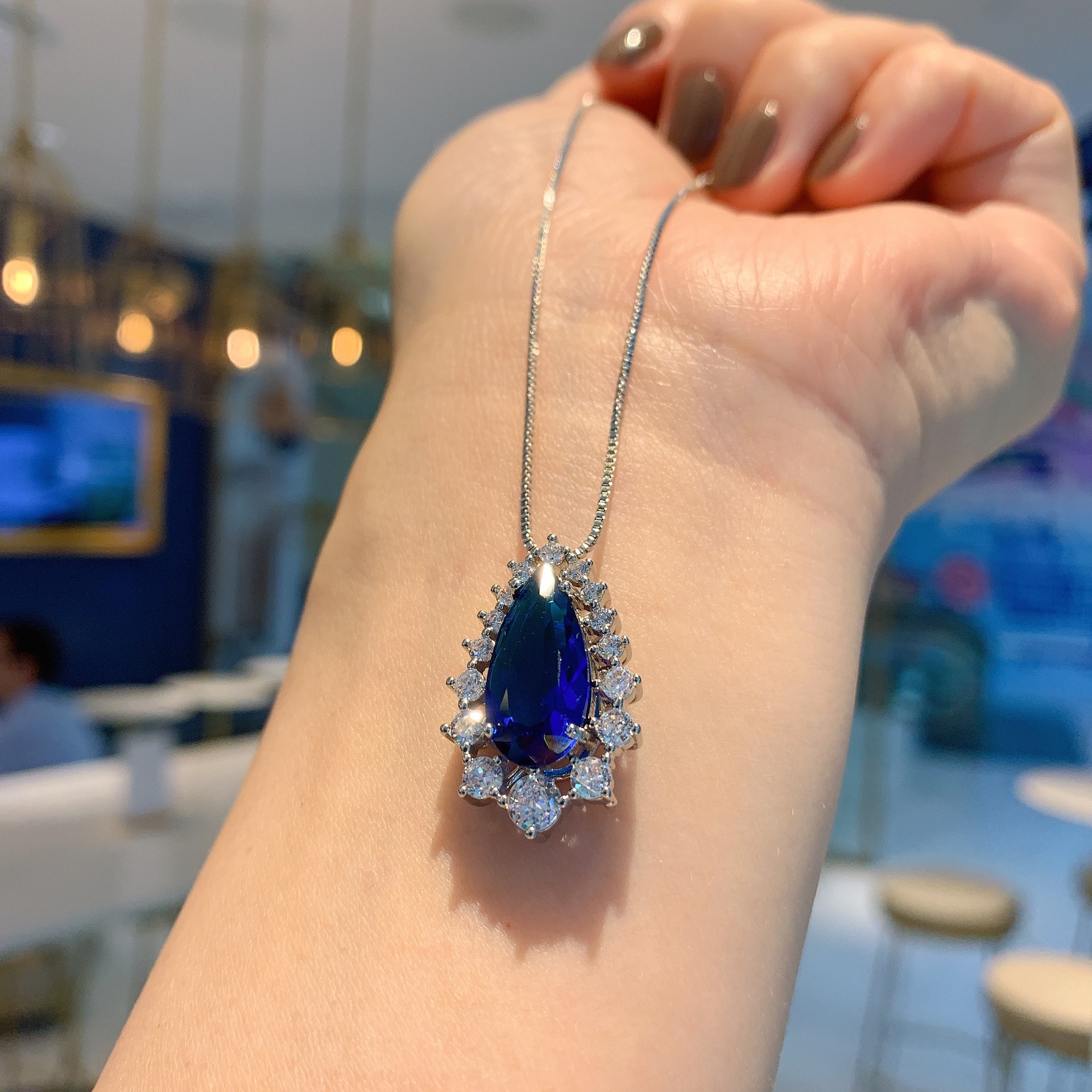 Blue Glass Pendant