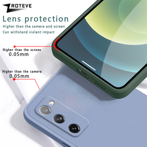 Para <span class=keywords><strong>Samsung</strong></span> Galaxy S20 FE S21 Plus <span class=keywords><strong>S22</strong></span> S23 <span class=keywords><strong>Ultra</strong></span> <span class=keywords><strong>5G</strong></span> contraportada silicona líquida suave a prueba de golpes funda protectora para teléfono al por mayor - Product Image 4