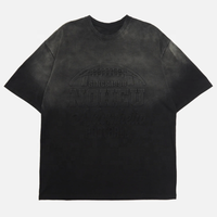 T-Shirt unisexe simple Vintage dégradé Tie Dye personnalisé en relief, Baggy 100% coton, Streetwear, épaules tombantes, dernière collection