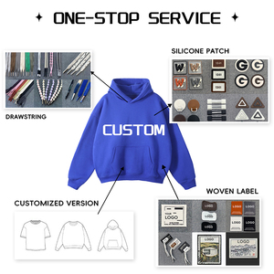 Felpa con Cappuccio Oversize Personalizzata <span class=keywords><strong>2026</strong></span> in 100% Cotone di Alta Qualità, Effetto Vintage Lavato, Ricamata con Motivo a Tinta Unita per Uomo - Product Image 5