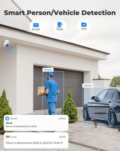 Caméra de sécurité extérieure <span class=keywords><strong>Reolink</strong></span> 4K avec projecteur, vision nocturne couleur, 8MP, détection intelligente des personnes/véhicules/animaux, caméras IP PoE P334 - Product Image 3