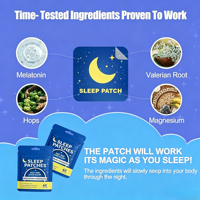 Patchs de sommeil à l'huile essentielle de lavande, autocollants naturels pour une bonne nuit de sommeil, aide contre l'insomnie, patchs pour un sommeil profond pour adultes
