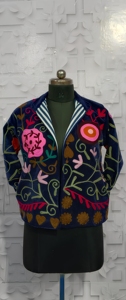 Latest Vintage Long Suzani velvet Jacket Women Elegant Casual Hand Embroidered Winter Coat Cozy <b>Cardigan</b> Dress Beach Free - Product Image 4