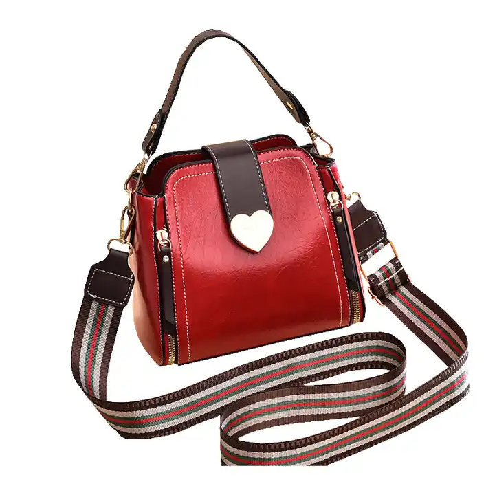 Luxury Designer Small PU Leather Bucket Crossbody Bags For Women