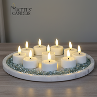 Ensemble de bougies LED sans flamme à télécommande Matti - Lumière blanche chaude, décoration de la maison pour les fêtes et la Saint-Valentin, pour les bars