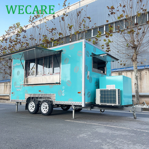 WECARE Carritos de Comida, Camión de Comida Cuadrado, Camión de Hot Dogs y Pizza, <span class=keywords><strong>Restaurante</strong></span> Móvil, Barra de Jugos, Remolque de Comida Totalmente Equipado - Product Image 2