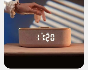Usine Vente Chaude Multi-Fonction Creative Bluetooth Haut-Parleur Qi Chargeur Sans Fil Tactile Réveil Numérique Avec Veilleuse Led - Product Image 5