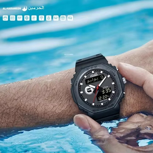 Nouveau produit : Montre numérique islamique Alfajr, montre numérique de prière musulmane <span class=keywords><strong>Al</strong></span> <span class=keywords><strong>Harameen</strong></span> avec fonction Azan - Product Image 2