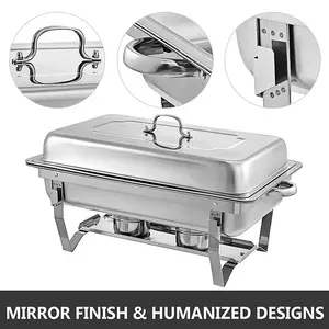 Stainless Steel Chafing Dish Customized LOGO Hotel Restaurant Food Warmer Chafing Dish Buffet Set