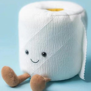 Peluche Jelly Cat style rouleau de <span class=keywords><strong>papier</strong></span> <span class=keywords><strong>toilette</strong></span> du Royaume-Uni, avec rembourrage en coton PP, 31 cm, jouet pendentif créatif et amusant pour les 14 ans et plus - Product Image 1