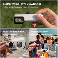 Caméra sportive et d'action Inst360 Go 3S 4K 10m étanche, édition limitée pour les joueurs rétro, avec capteur CMOS et mémoire intégrée de 128 Go