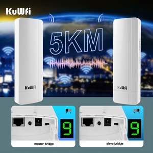 USA Best Seller KuWFi 3KM 5KM e 900Mbps all'aperto Gigabit CPE ponte di rete 5G trasmettitore wi-fi punto a punto con funzione POE - Product Image 3