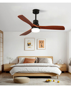 Ventilador de techo LINKWAY Ventilador de techo de madera maciza elegante Control remoto Ventilador de techo de madera decorativa - Product Image 3
