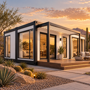 Casa Modular de Acero Desmontable de Ensamblaje Rápido, Expandible y de Lujo para Uso en Exteriores, Villas, Bares y Supermercados - Product Image 1