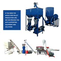 Pelletiseur 210 avec moteur diesel, petite machine à granulés d'aliments, machine à fabriquer des granulés, machine à granulés d'aliments diesel