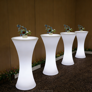 Muebles Personalizados, Mesa de Cóctel Luminosa para Exteriores, Colorida, con Control Remoto, Mesas de Bar LED RGB, Muebles LED Iluminados - Product Image 4