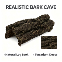 Décoration de terrarium durable en résine, imitation de bois, grand accessoire de cachette