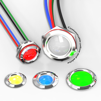 LANBOO Üç Renkli LED Gösterge Lambası 16mm 19mm 22mm 25mm Metal Panel Montajlı IP68 Ortak Anot Katot 5-24V Paslanmaz Çelik