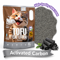 Litière pour chat au tofu 6L Charbon actif Absorption rapide Agglomérations solides Formule naturelle à base de plantes Directement du fabricant