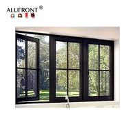 Fenêtres à battants modernes en aluminium double, insonorisées, de haute qualité, à isolation thermique élevée, en fibre de verre, pour villa