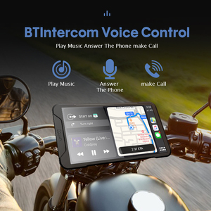 Xách tay IP67 DVR 5 inch Carplay Android Auto HD IPS màn hình xe máy <span class=keywords><strong>GPS</strong></span> navigation không dây TPMS - Product Image 3