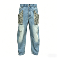 Jeans droits personnalisés résistants à la décoloration pour femmes, style décontracté streetwear