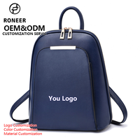 Sac à dos de voyage antivol de luxe personnalisé en cuir pour femmes et filles, en PU avec doublure en polyester