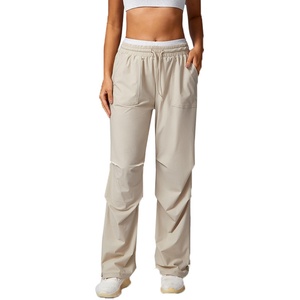 Vêtements de sport pour femmes sur mesure, pantalon de sport à séchage rapide, pantalon évasé à taille haute, jambes larges et poche, pantalon de fitness - Product Image 5