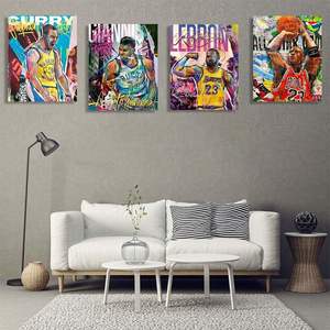 RMISODO Stars Basketball Wall Art Prints 9-Piece Sports Poster Set Kobe Bryant James Lebron Steph Harden Kevin Durant Unframed - Product Image 5