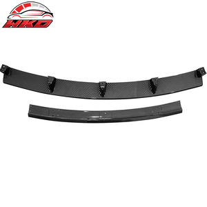 Pour Tesla Model 3 2017-2023 IKON Spoiler de pare-chocs avant en fibre de carbone imprimé 4 pièces Kit carrosserie de haute qualité - Product Image 5