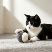 Jouet pour animaux de compagnie en peluche ronde personnalisé, conception OEM, tissu doux, cadeau de fête, approvisionnement en gros pour petits animaux