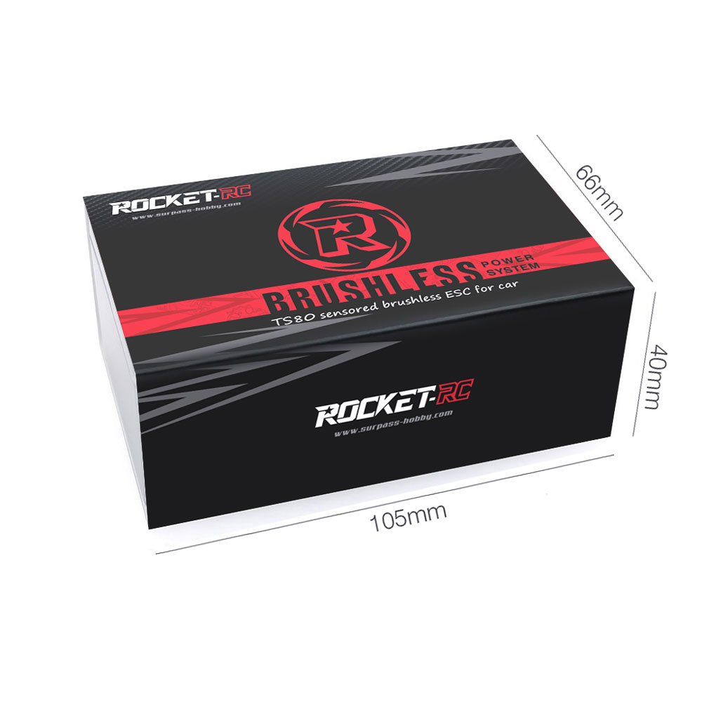 Rocket-rc TS80 ESC for 1/14 1/12 RC Cars - 80A Sensored