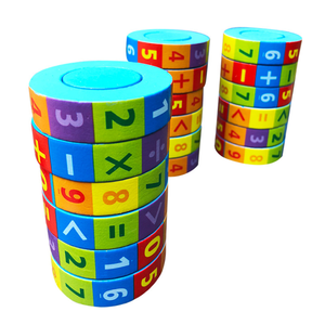 Hot Selling <strong>Math</strong> Learning <strong>Cube</strong> Wooden Cylindrical Rotating Digital Intelligence Magic <strong>Cube</strong> Toys - Product Image 6