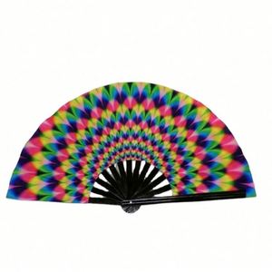 Éventail pliant personnalisé en bambou peint, motif pastèque, 13 pouces, idéal pour les événements – Meilleure vente - Product Image 5