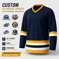 Maillot de hockey sur glace par sublimation de haute qualité pour fabricant, couche de base anti-humidité, tenue d'entraînement de hockey personnalisée pour équipe