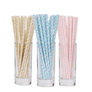 European Style Paper <b>Straws</b> Disposable Biodegradable <b>For</b> Party <b>Drinks</b> Milk Tea Birthday Decorations - Product Image 1