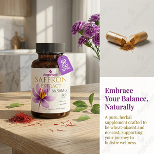 Capsules de Safran Aegelwell, capsules d'extrait de safran pour une bonne humeur, soutien du métabolisme, vitalité et amélioration de l'humeur pour les femmes et les hommes - Product Image 3