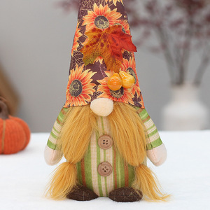Thanksgiving Harvest Festival Sunflower Fabric Dolls Decorative Gnomes For Home <b>Window</b> Display Autumn Theme - Product Image 4
