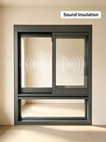 Ventana Corredera de Aluminio Moderna de Estilo Europeo YATTON con Certificación CE, Diseño Horizontal, Función Antiviento, Acero Inoxidable para Cocina
