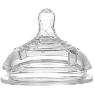 Bouteille <span class=keywords><strong>de</strong></span> lait <span class=keywords><strong>en</strong></span> Silicone pour bébé, Anti-Flatulence, réutilisable, à gros col, matière douce, avec mamelon naturel - Product Image 1