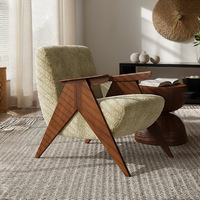 Fauteuil individuel de luxe DISHI, style minimaliste, confortable, en laine douce, fauteuil paresseux pour le loisir, pour le salon