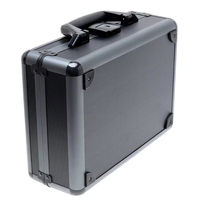 Casing alat bingkai aluminium ABS hitam pistol yang dapat disesuaikan dengan fitur tahan air & tahan guncangan tampilan penyimpanan logam EVA OEM/ODM
