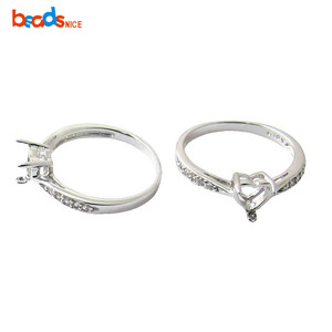 Beadsnice แหวนเงินการตั้งค่าที่พอดีกับการได้ยินเครื่องประดับอัญมณี27336 27648 - Product Image 1