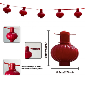 Guirlande lumineuse LED Shineu pour le Nouvel An chinois, lanterne rouge, IP65, longueur personnalisable, décoration de rideau pour le Festival du Printemps - Product Image 5