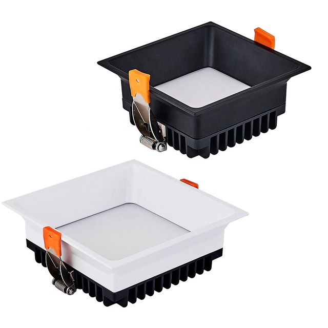 IP65 7w 15w 20w 30w 6500k Square Frame Recessed Led Downlights Spot Down Light With Junction Box