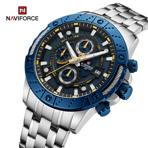 Naviforce 9227 nf9227 kinh doanh thạch anh Đồng hồ đeo tay đồng hồ thép không gỉ Đồng hồ chống thấm nước người đàn ông Chronograph Relogio Masculino - Product Image 2
