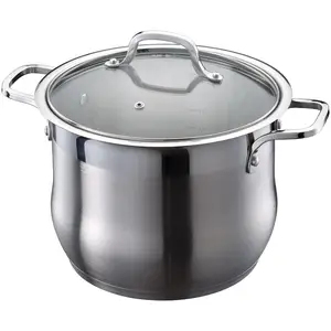 28x17cm 10.5Liter Food Safe Stainless Cookware Large Stainless Steel Stock Pot Induction Cooking Pot